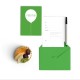 green balloon invitations